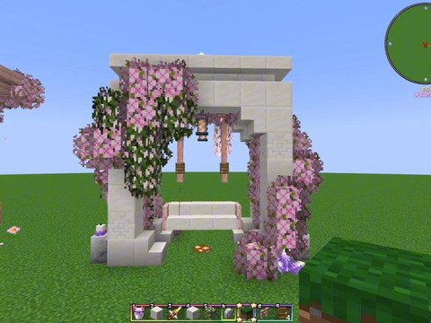 我的世界怎么做荡秋千